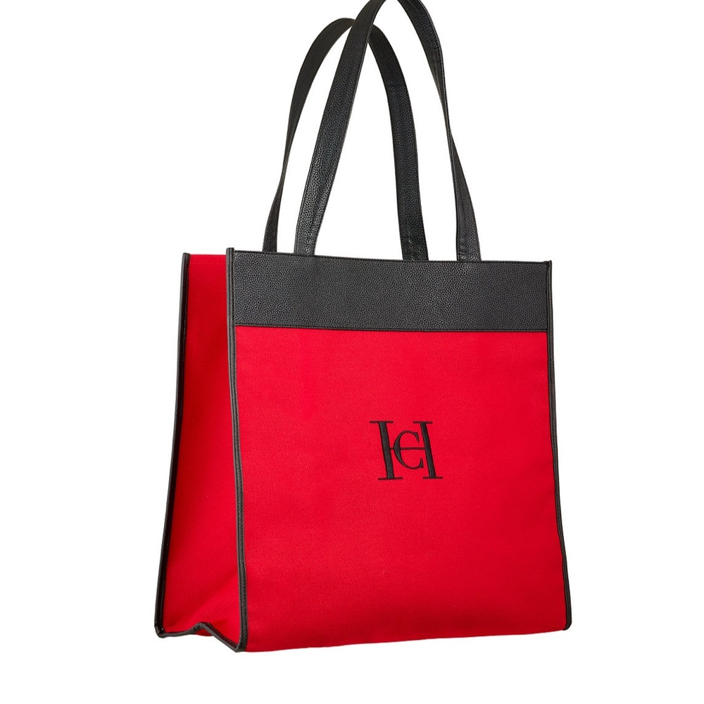 Carolina Herrera Red and Black Tote